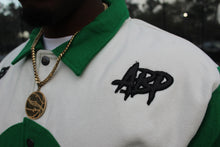 Load image into Gallery viewer, Money Green Byron Collar Varsity Jacket