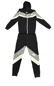 “Phresh Again” Sweat Suit (Black x Light Gray)