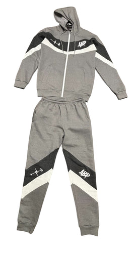 “Phresh Again” Sweat Suit (Dark Gray x Light Gray)