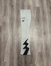 Cargar imagen en el visor de la galería, A.B.P. Lightning Bolt Stacked Sweats (Gray)