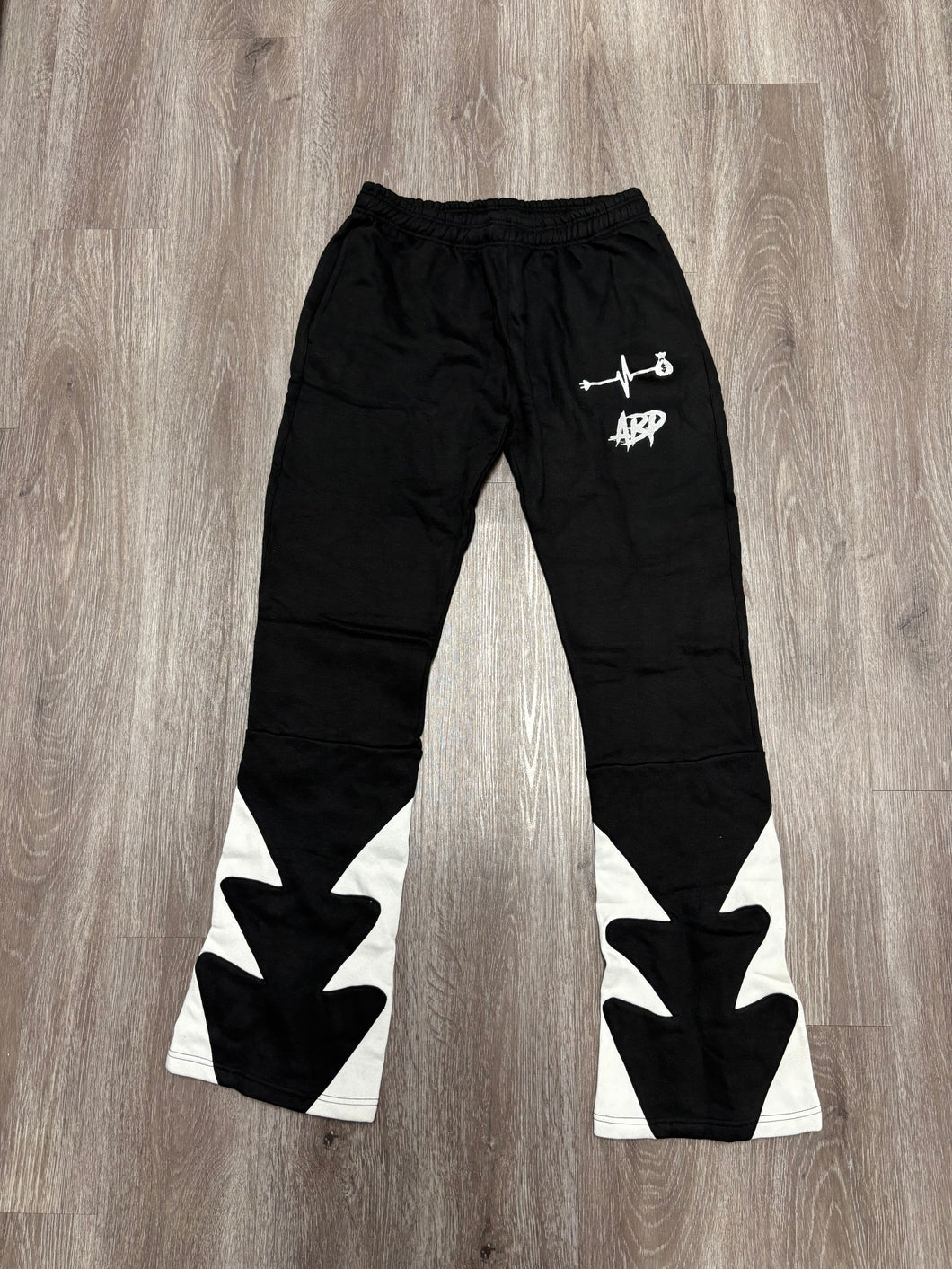 A.B.P. Lightning Bolt Stacked Sweats (Black)