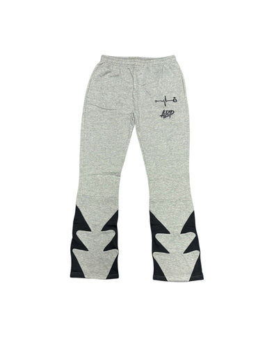 A.B.P. Lightning Bolt Stacked Sweats (Gray)