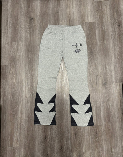 A.B.P. Lightning Bolt Stacked Sweats (Gray)
