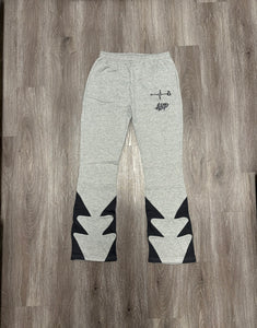 A.B.P. Lightning Bolt Stacked Sweats (Gray)