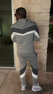 “Phresh Again” Sweat Suit (Dark Gray x Light Gray)