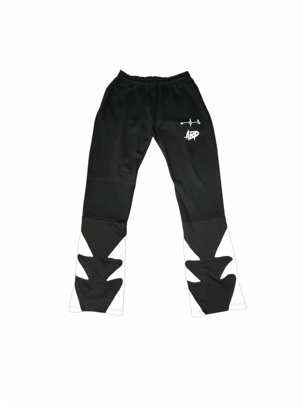 A.B.P. Lightning Bolt Stacked Sweats (Black)