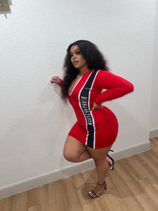 A.B.P. "Red October" Body Con Dress