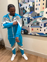 Cargar imagen en el visor de la galería, “Phresh Again” Sweat Suit (Teal x Light Gray)