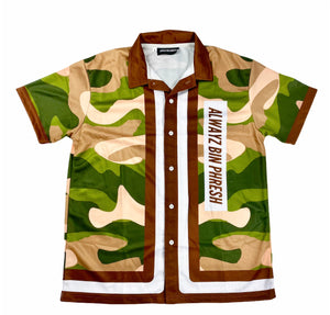 A.B.P. Fitted Camo Button Up Shirt